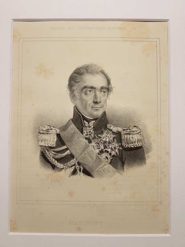 PORTRAIT MARMONT ANTIQUARIAN LITHOGRAPH 1840 GALLERY ENGRAVING GRAPHIC RARE