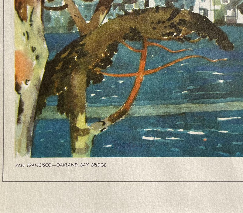 Oakland Bay San Francisco Millard Sheets 1950 United Airlines gallery