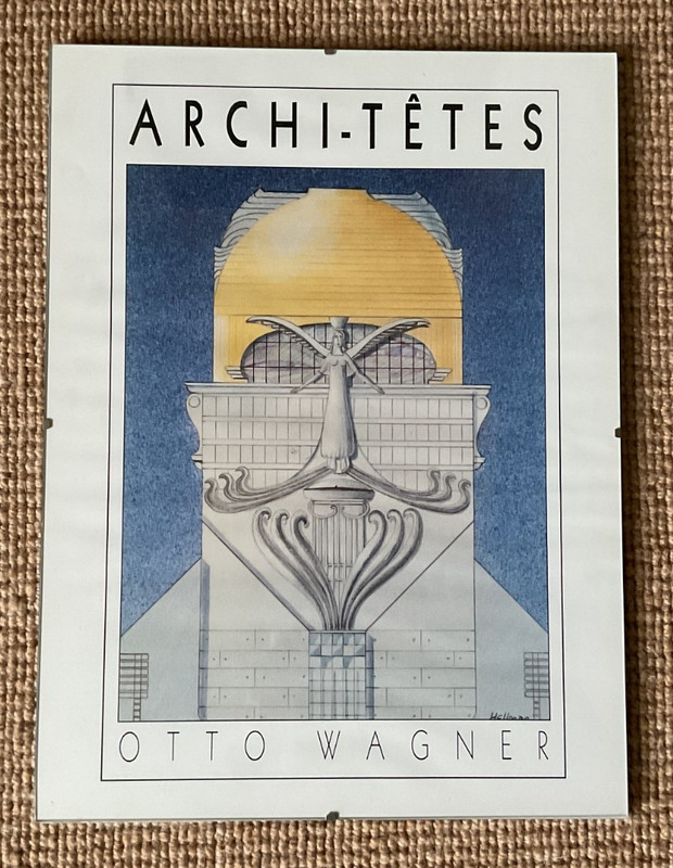 SIGNED LOUIS HELLMAN ARCHI-TETES of OTTO WAGNER VIENNESE ART NOUVEAU DESIGNER