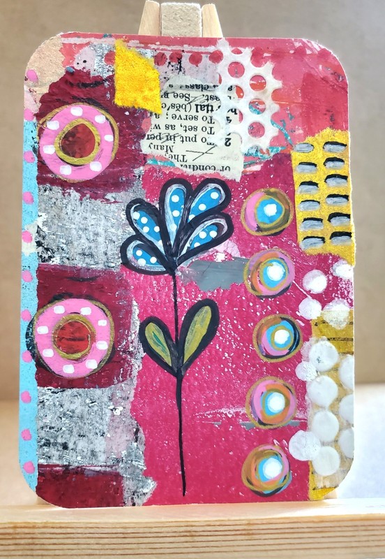 ACEO Original Collage Art 2.5″ x 3.5″ Numbered And Signed OOAK Mixed Media