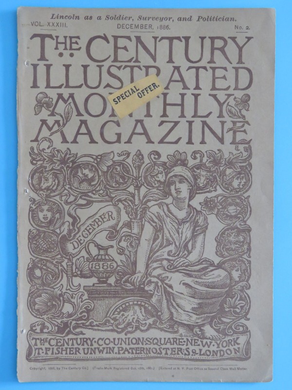 Original Vintage 1886 Cover Century Illustrated Zodiac Art Nouveau 6-1/2″x9-3/4″
