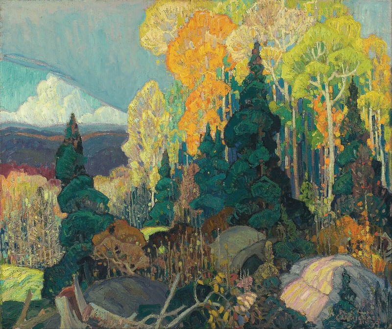 Franklin Carmichael – Autumn Hillside (1920) Signed – 17″ x 22″ Fine Art Print