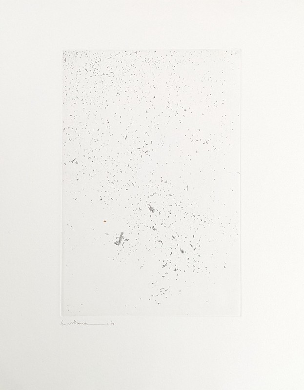 Ernesto Caivano, abstract composition, etching, autographed, 2008