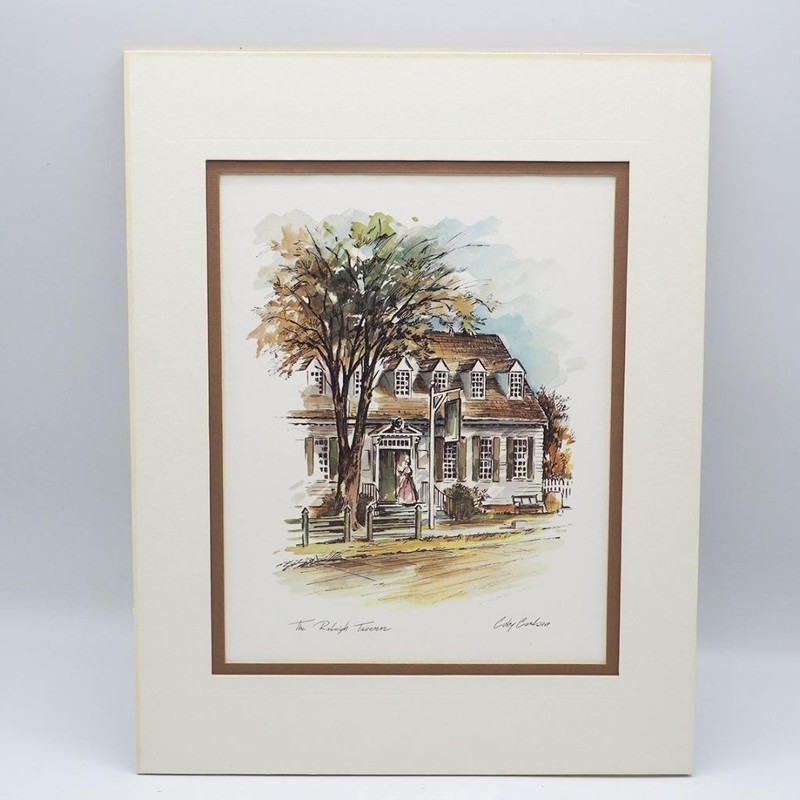 Coby Carlson Matted Print Raleigh Tavern