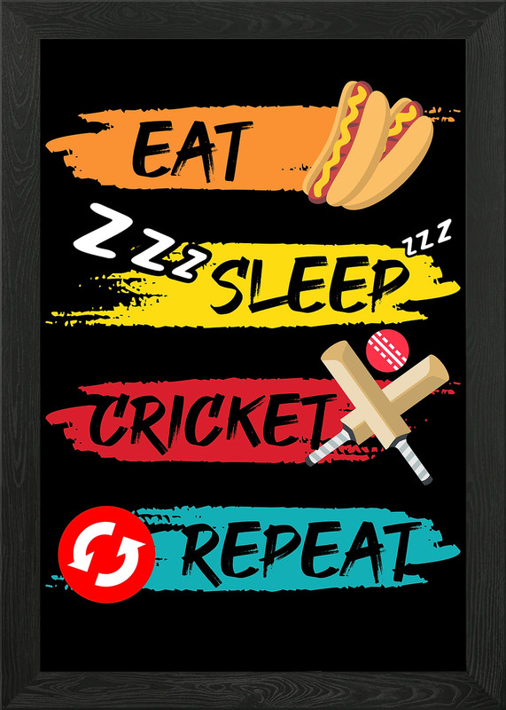 Cricket Sport Framed Wall Art Poster Canvas Print Picture