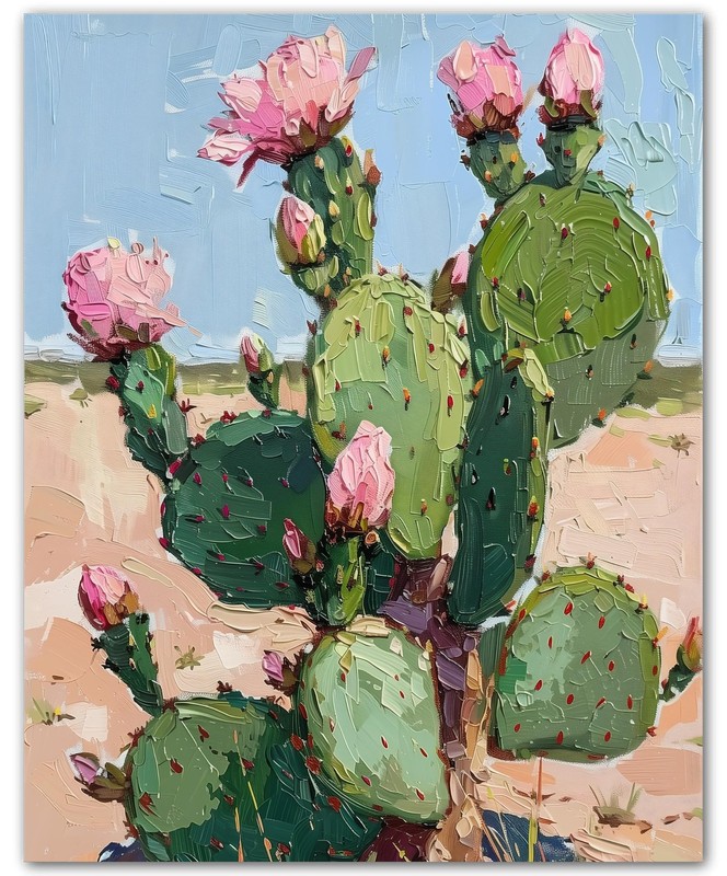 Botanical Desert Cactus Bloom Cactus Flower 8×10 Floral Print Wall Art Poster