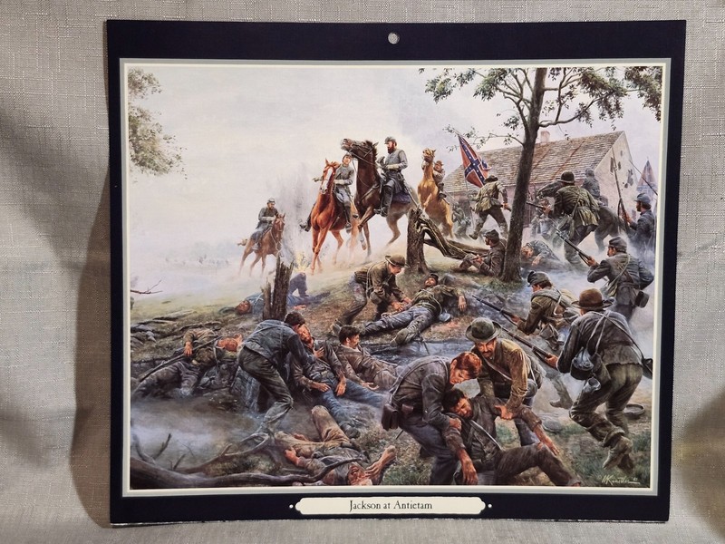American Civil War Mort Kunstler Stonewall Jackson at Antietam Page Color Plate