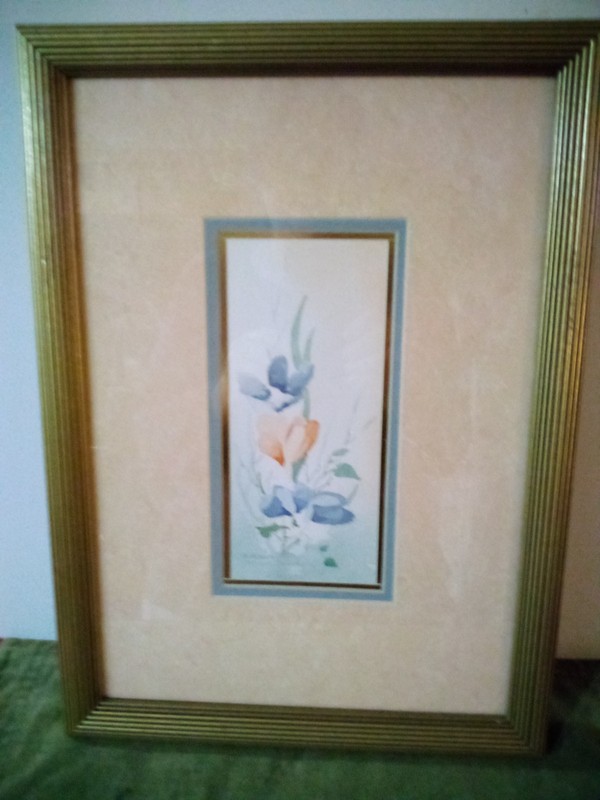 David Nichols Signed and Numbered Watercolor 595/1950 Triple Mat