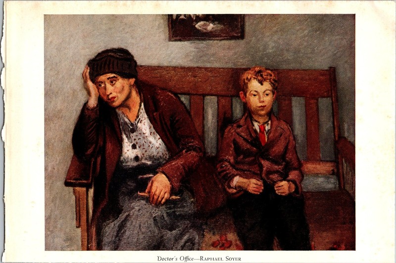 1939 Doctor’s Office Raphael Soyer Book Plate Art Print
