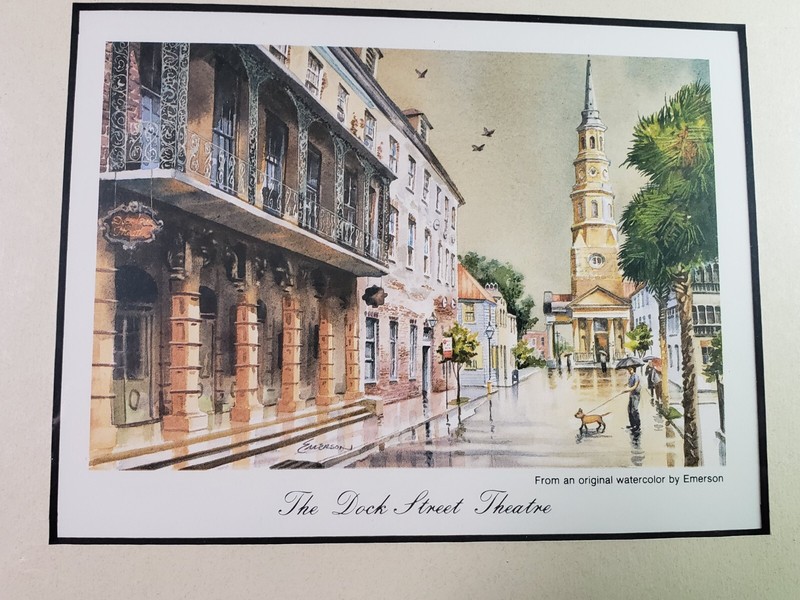 Lot of 5 Emerson Prints Dock Street Theatre Number 2 Meeting St Looking North gallery