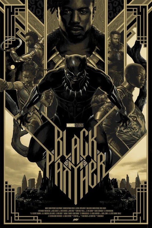 MONDO Marvel BLACK PANTHER Movie Screen-print poster Matt Taylor MINT 24X36