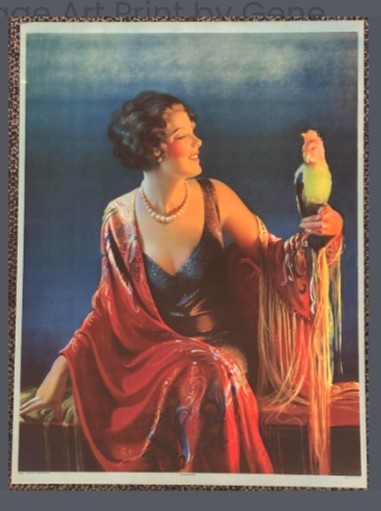 Vintage 1920s Art Deco Pin-Up Print "Fascinating" by Gene Pressler - Borin Co. gallery