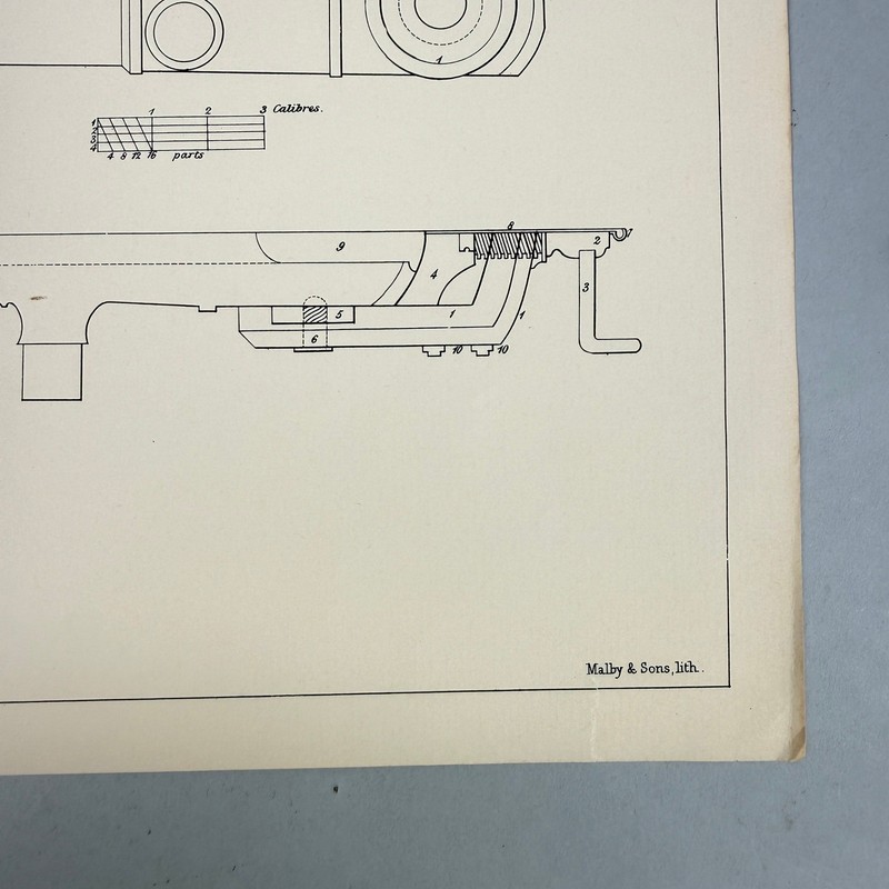 Pauly's Specification 1814 Firearm Patent Lithographic Print 22x15 on Laid Paper gallery