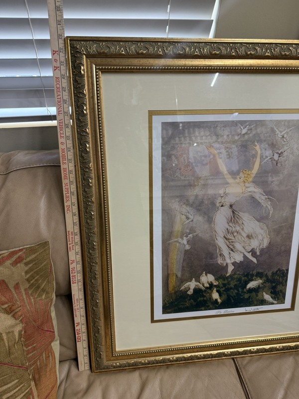 Louis Icart Signed and Stamped (Atelier Gallery) "The Rainbow" 29.5" x 34" gallery