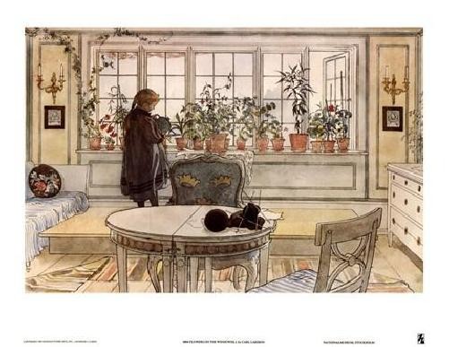 Carl Larsson Flowers on the Windowsill Open Edition