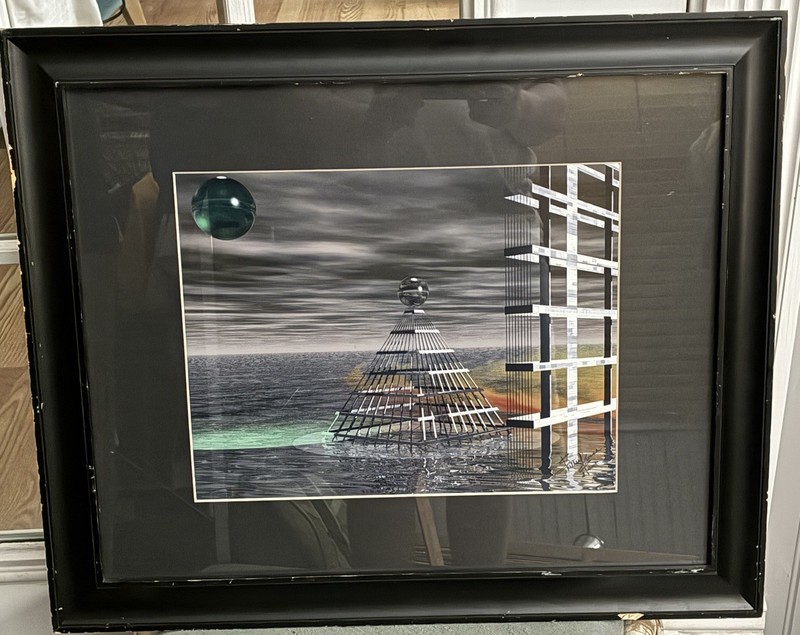 Limited Framed Abstract Artwork | 2/4000 | (See Artist Signature) | 23 X 19 gallery