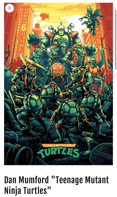 Dan Mumford Screen Print Poster Art Teenage Mutant Ninja Turtles 24×36’ LE #/200