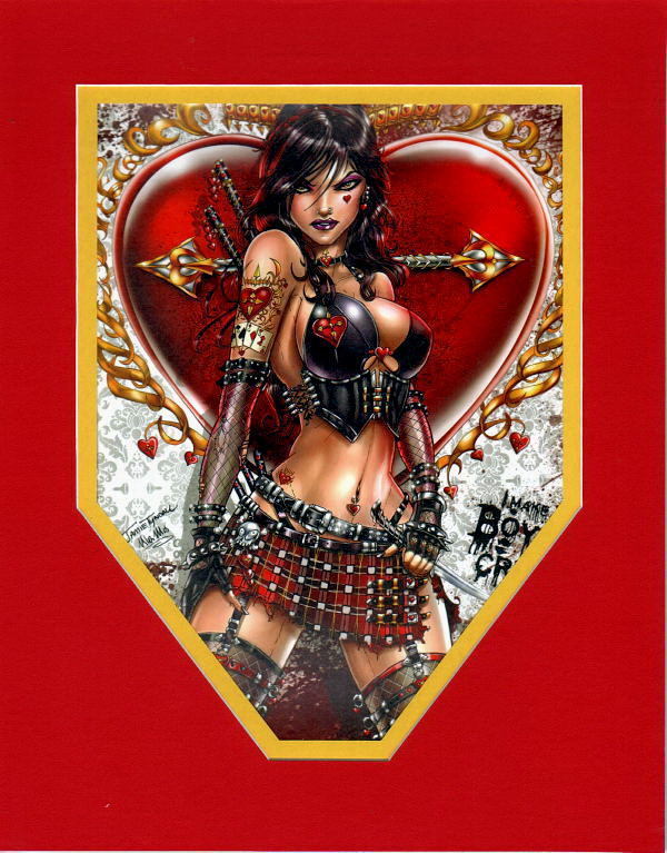 QUEEN Of HEARTS Call Of Wonderland PRINT A PROFESSIONALLY MATTED Jamie Tyndall