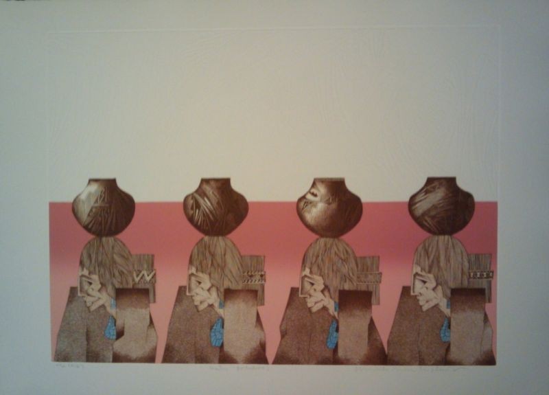 AMADO PENA 1988 CUATRO PORTADORAS ETCHING/EMBOSSED 1995 Wholesale $700.00
