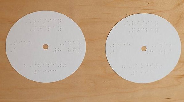 Cristian Marclay - untitled, Braille record labels - Signed limited edition gallery