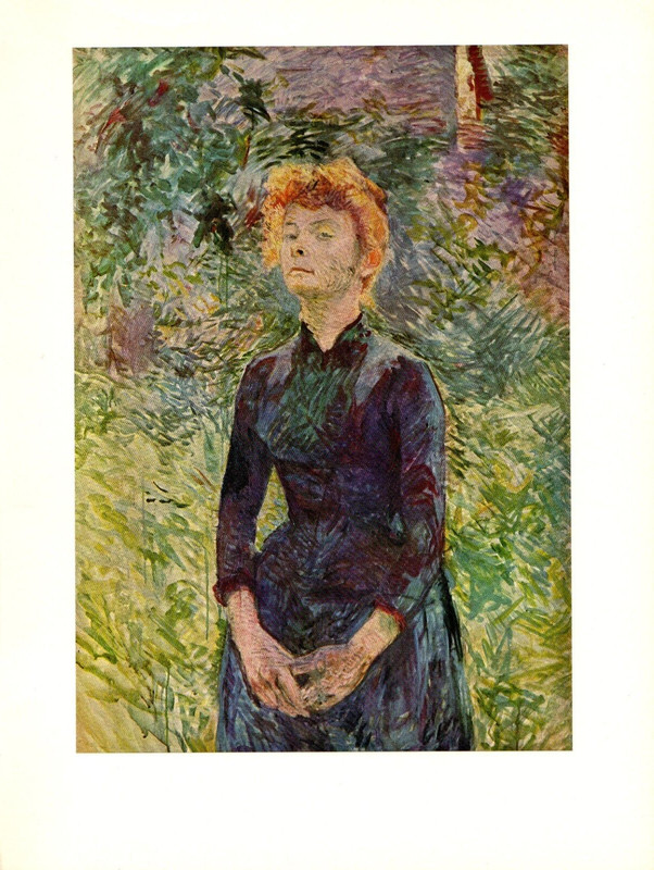1956 Vintage TOULOUSE «IN BATIGNOLLES» FLAMING HEDHEAD COLOR offset Lithograph