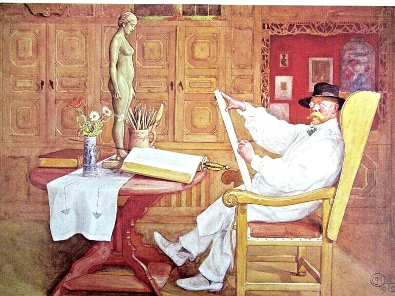 "CARL LARSSON" ~ (16" X 20") ~ *** VINTAGE / ART PRINT *** #7 gallery