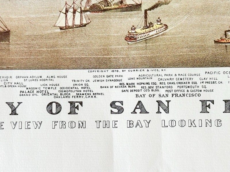 Vintage Print Facsimile Currier & Ives Litho: The City of San Francisco 1878 gallery