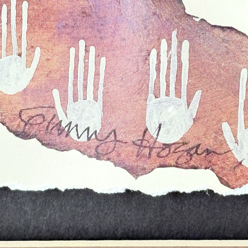 Ginny Hogan Deckle Series Matted Framed Print Petroglyphs & Pottery Shard 19.5” gallery