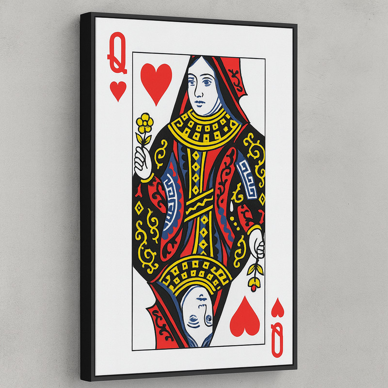 INSPIRELO QUEEN OF RED HEARTS Playing Cards POWERFUL POSTER Prints 36×24 LARGE