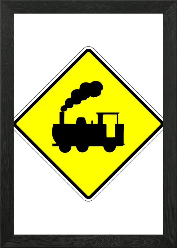 Cambodian Sign Train Framed Wall Art Poster Canvas Print Picture