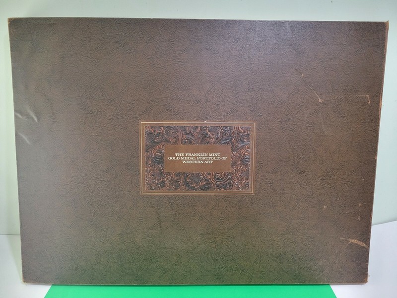 Franklin Mint Gold Medal Portfolio Of Western Art Signed Print Collection