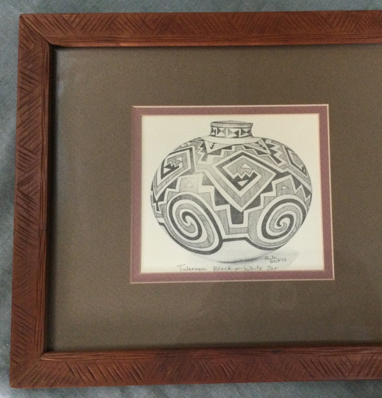 Vintage Art Print American Indian Pottery Lot Of 2 Framed - 1 Signed Paula Beck gallery