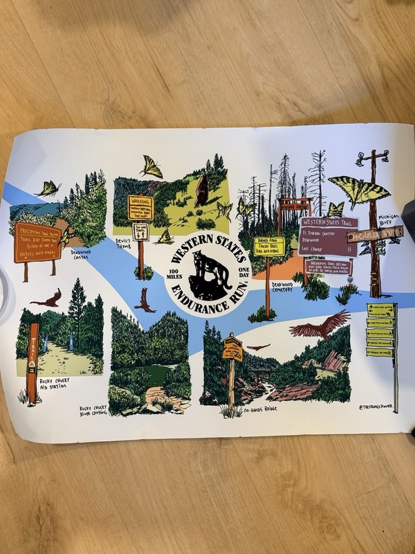 Western States 100Mi 18x24” Art Print gallery