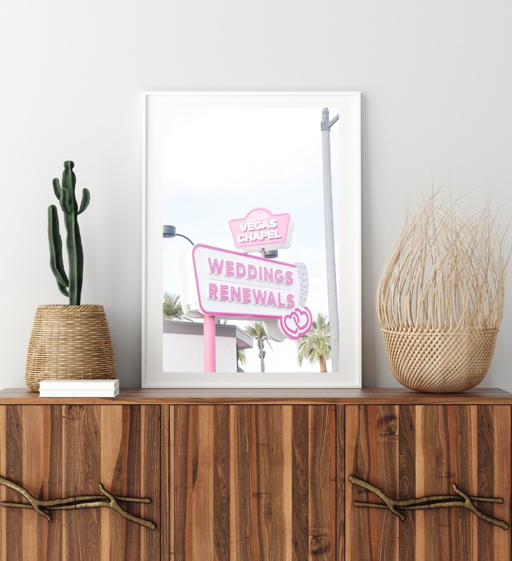 Little Las Vegas Wedding Chapel Photography, Las Vegas Strip Print