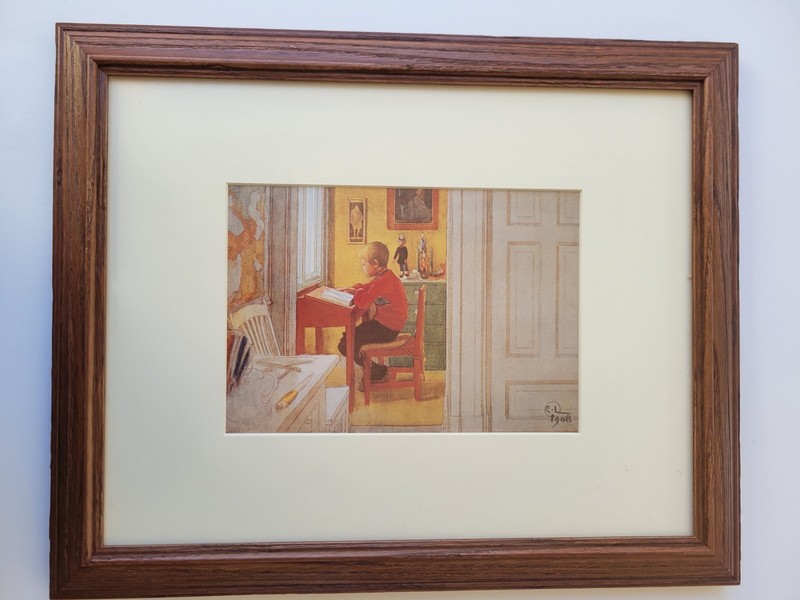 Carl Larsson «The House In The Sun» Custom Framed European Art Print 16×13 1908