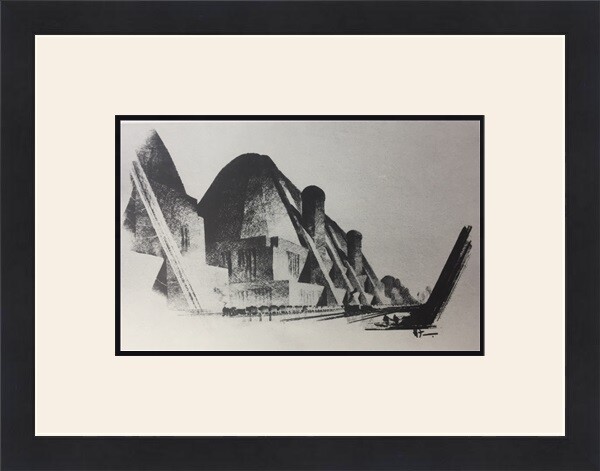 Hugh Ferriss – Power Print Custom Framed Print