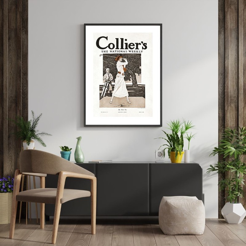 The First Tee – 1912 Collier’s Magazine Cover Art | Vintage Golf Print gallery