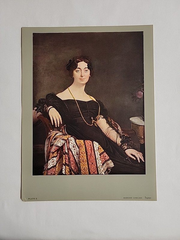 Metropolitan Seminars In Art Plate 2 Madame Leblanc Ingres Print 12 1/2″x9 1/2″