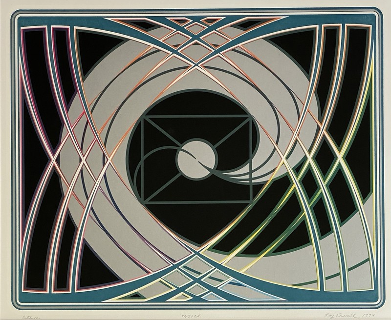 Ray Durrell Vintage 70s Op Art Geometric Abstract Modernism LE Serigraph Print