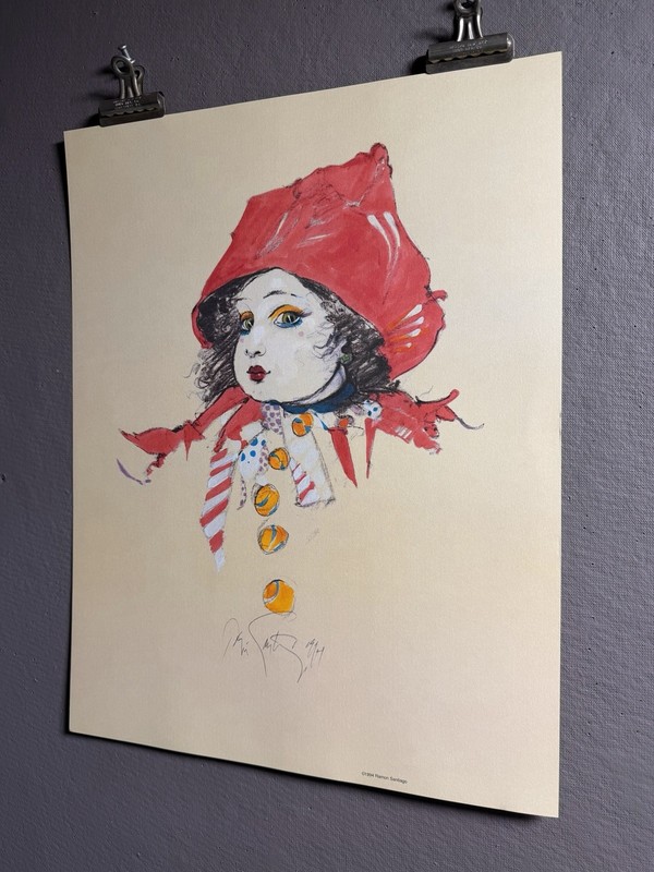Ramon Santiago, 1943-2001. “Little Red” 1994 Art Print, 14x18 Inches, Exc Cond gallery