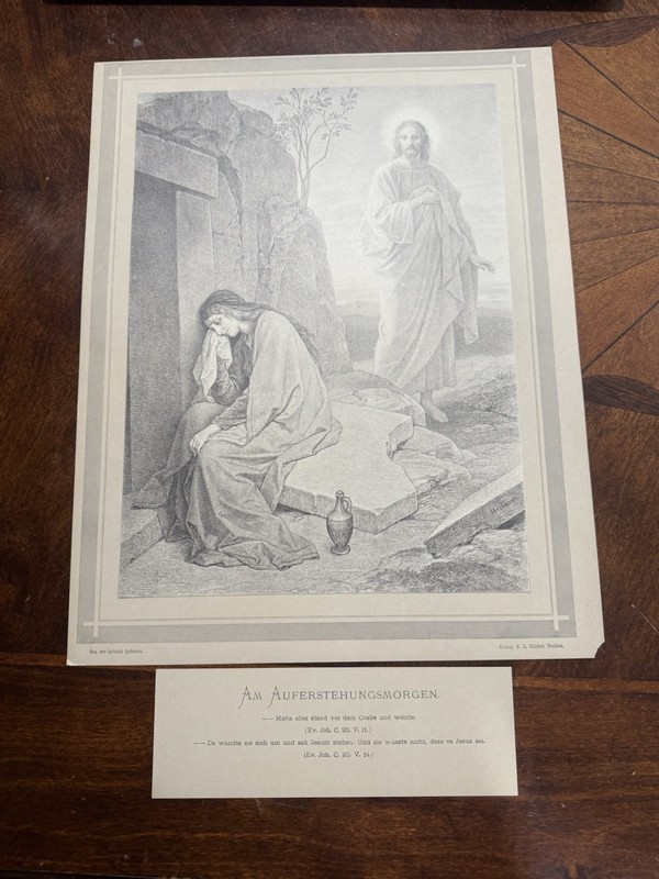 Heinrich Hofmann “on The Resurrection Morning” 11×14” Print German