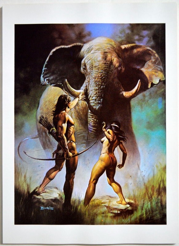 Boris Vallejo Art Print – TARZAN & THE CASTAWAYS Ballentine / Del Rey 1978