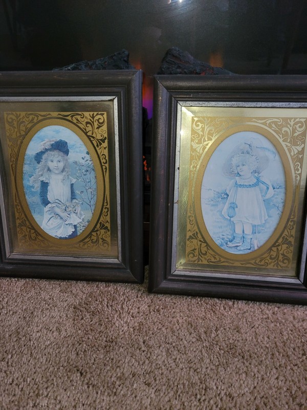 PairVintage George Nathan 1978 young girls Framed Prints