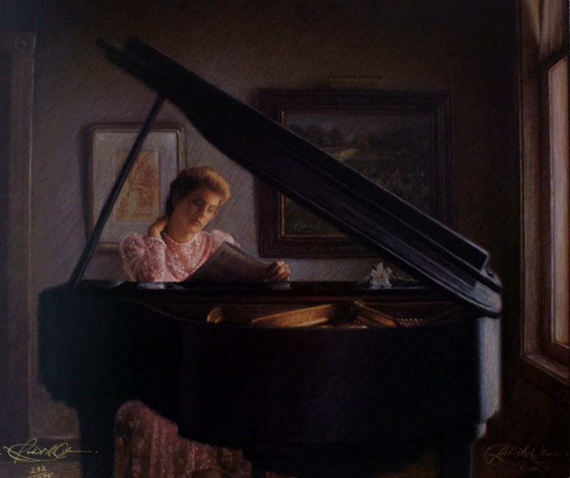 Robert Olson Music Room – Woman Playing Piano