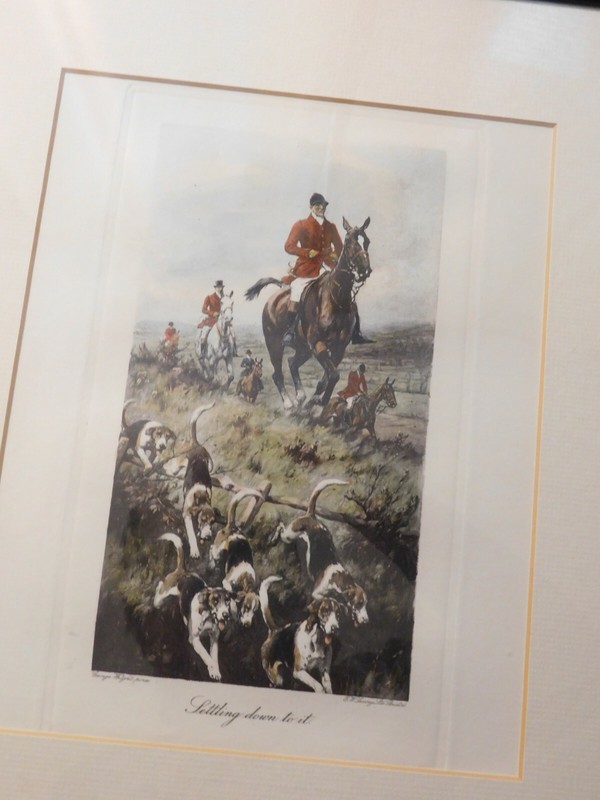 George Wright Proud of his Pack and Homewards E.W.Savory Framed Prints LOT of 2 gallery