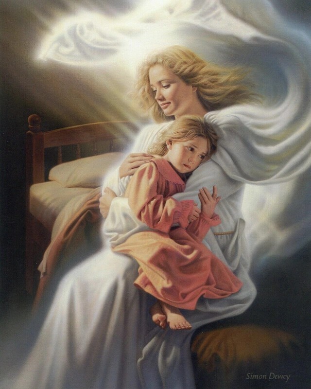 ANGEL HOLDING GIRL – ANGELS AMONG US poster print Home Decor