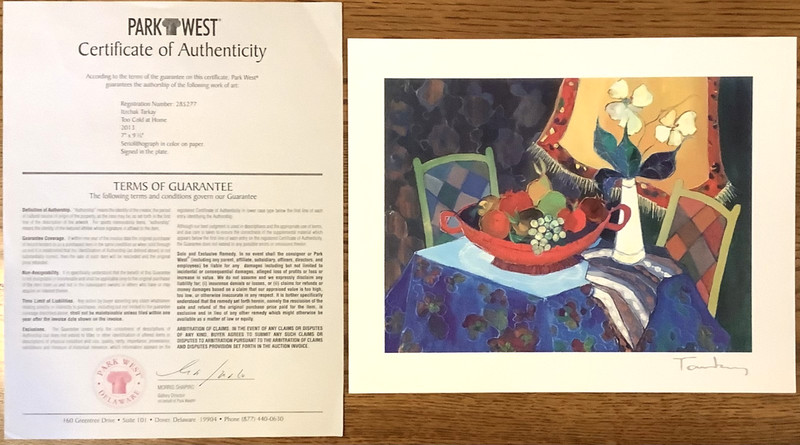 ITZCHAK TARKAY «Too Cold at Home» with COA – 7″ x 9 3/8″ – Art SerioLithograph