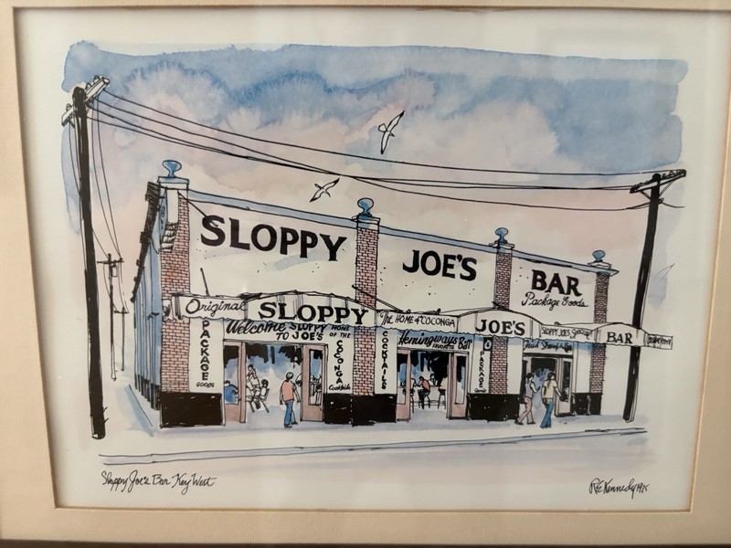 Sloppy Joes Bar RE Kennedy Framed Print
