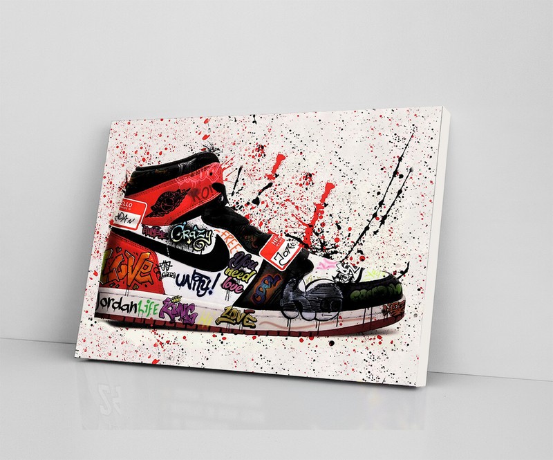 Jordan Shoe Hype Sneaker Canvas Print Air Jordan Prints Wall Art Framed Artwork gallery