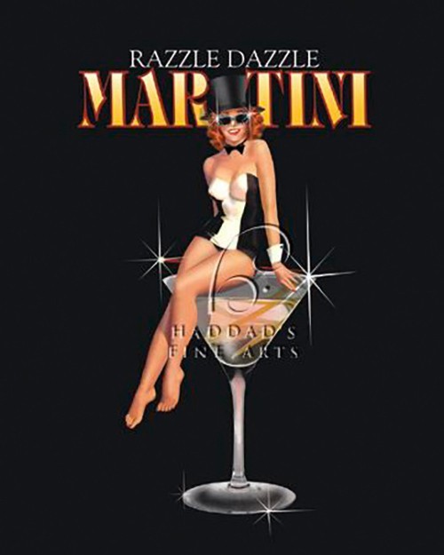 Razzle Dazzle Martini Art Print by Ralph Burch 12 x 15″ Paper Size New Unframed